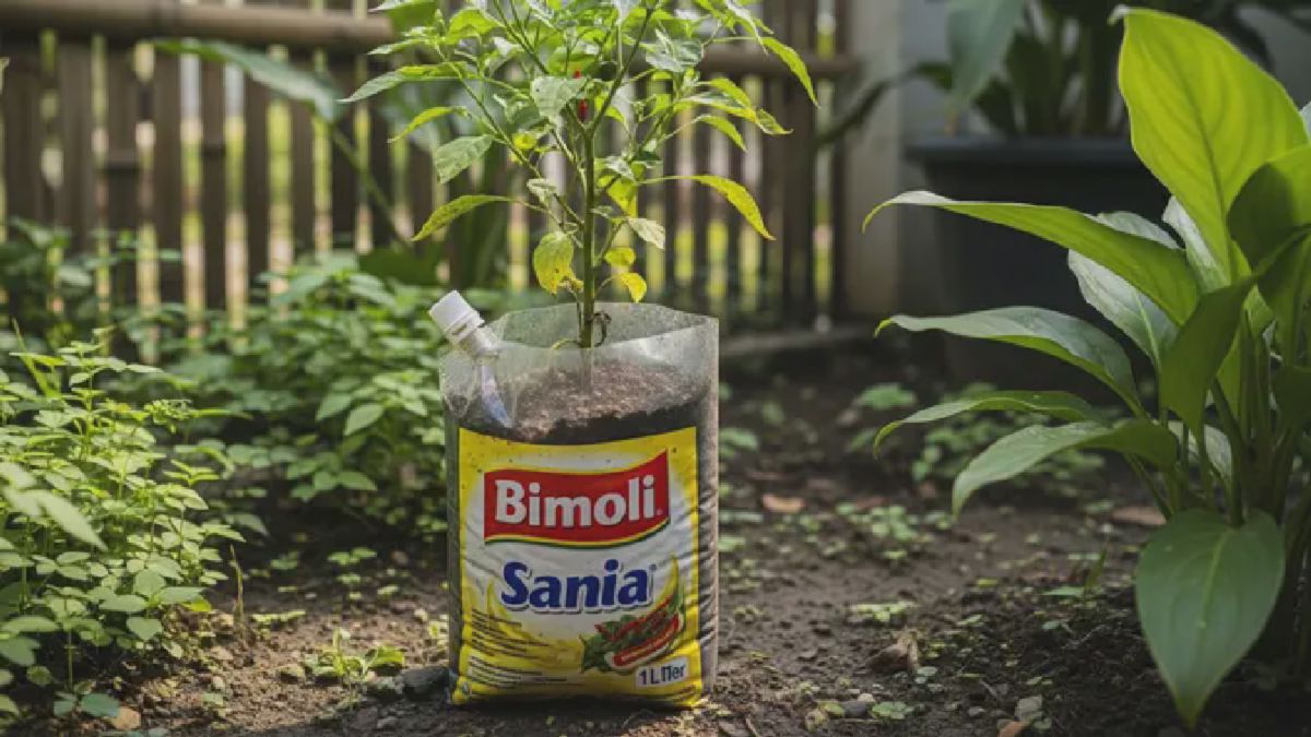 Bekas Kemasan Plastik Bisa Disulap Jadi Pot Tanaman