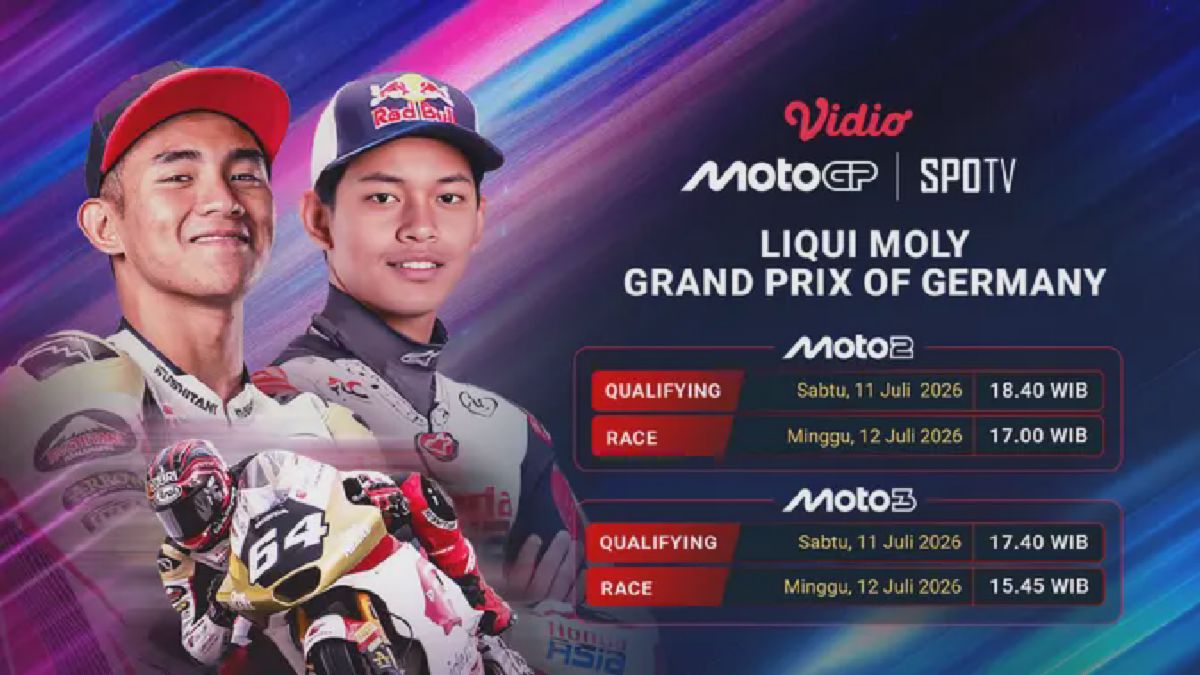 Vidio Siarkan Langsung Moto3 dan Moto2 GP Jerman 2026
