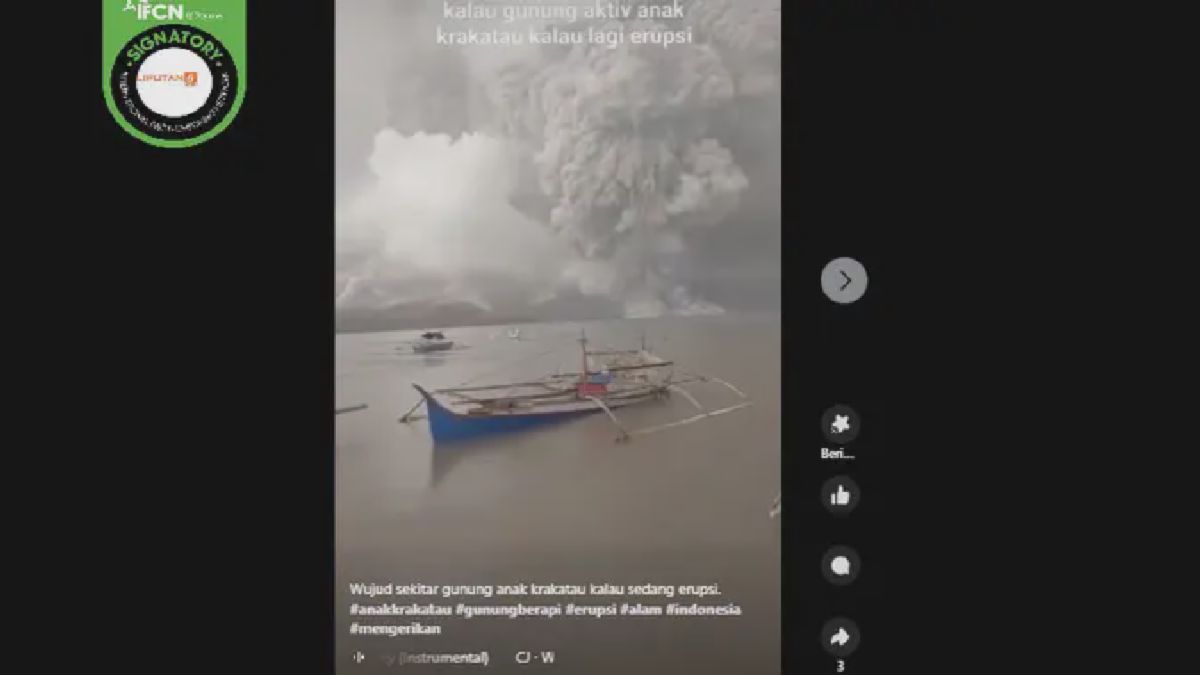 Cek Fakta Liputan6.com: Video Erupsi Anak Krakatau Hoaks