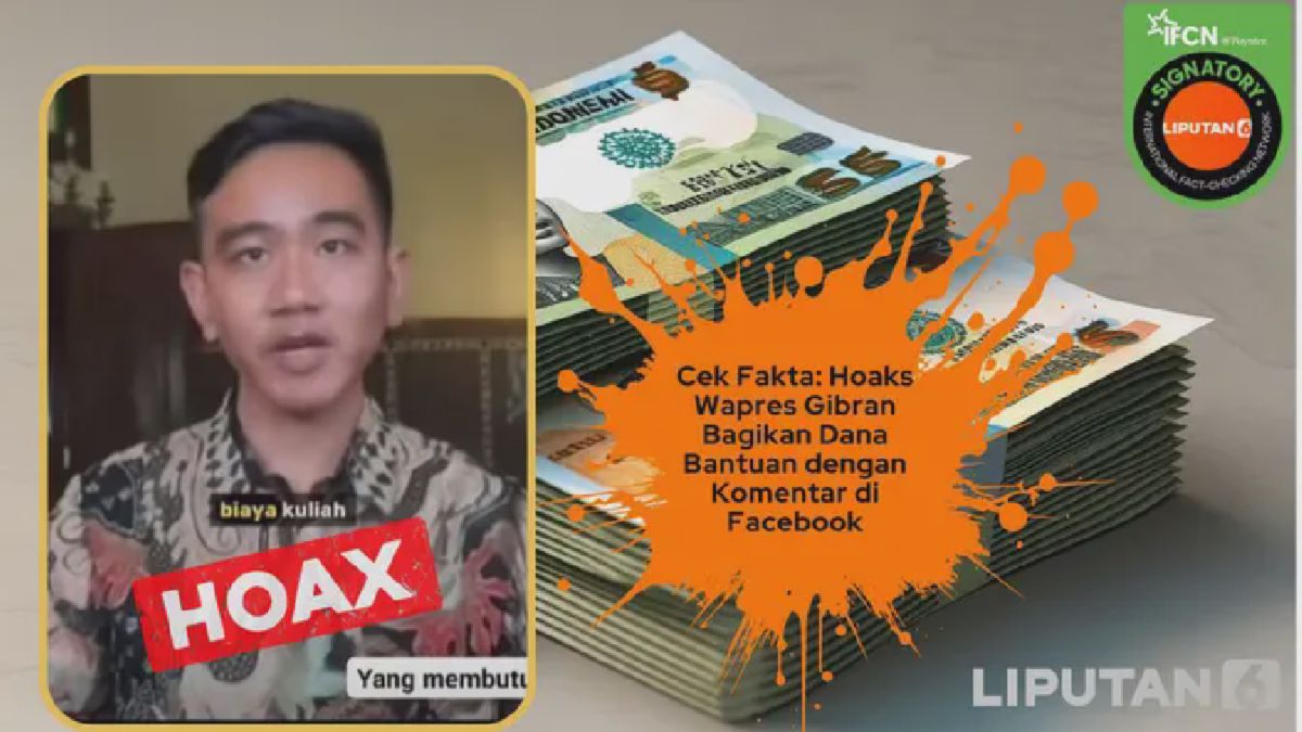 Cek Fakta: Video Wapres Gibran Bagikan Dana Bantuan Hoaks