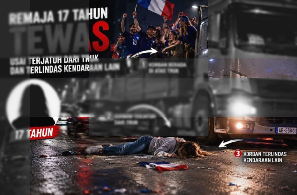 Suporter 17 Tahun Tewas Jatuh dari Truk saat Pesta Kemenangan Prancis