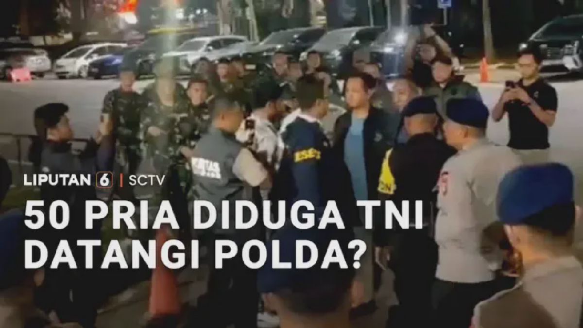 Puluhan Orang Diduga Personel TNI Datangi Ditkrimsus Polda Metro Jaya