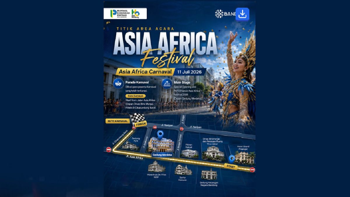 Panduan Rute Karnaval dan Lokasi Pentas Asia Africa Festival 2026 di Bandung