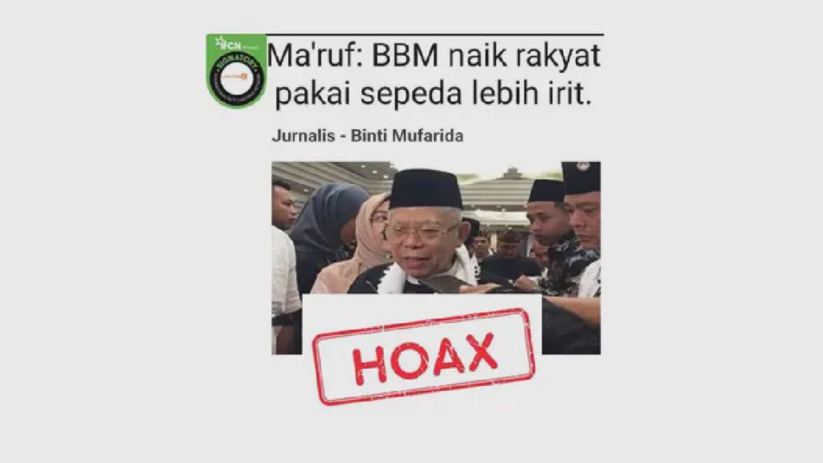 Cek Fakta: Hoaks Sepeda Ma'ruf Amin dan CPNS Kemenhub